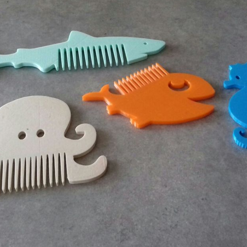 Fantasy combs ocean – Peignes fantaisie océan 3D Print Model