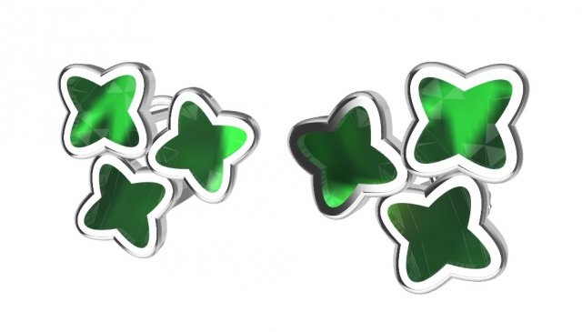 Earrings with enamel 3D Model