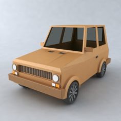 Low Poly car toy 3D Model