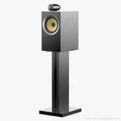 Bowers and Wilkins CM6 S2 Gloss Black on stand 3D Model