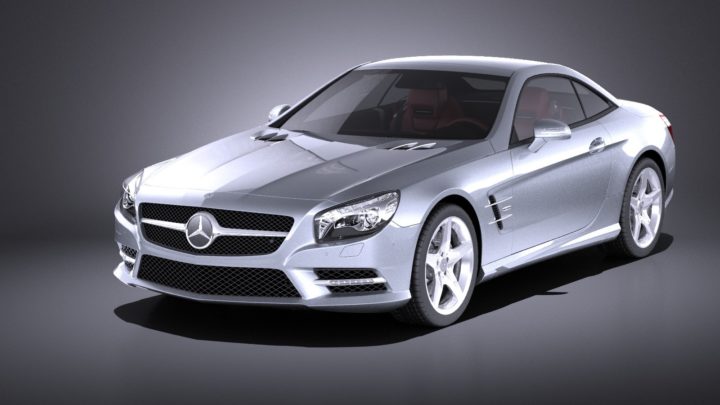 Mercedes SL 2015 VRAY 3D Model
