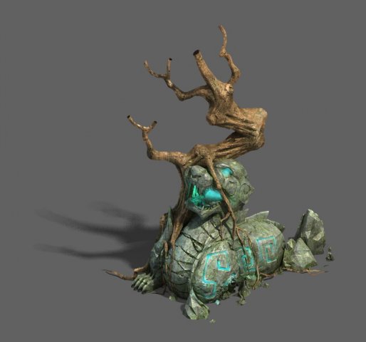 New hand village – lion tree 3D Model