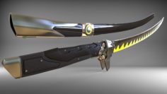Dragon sword katana 3D model 3D Model