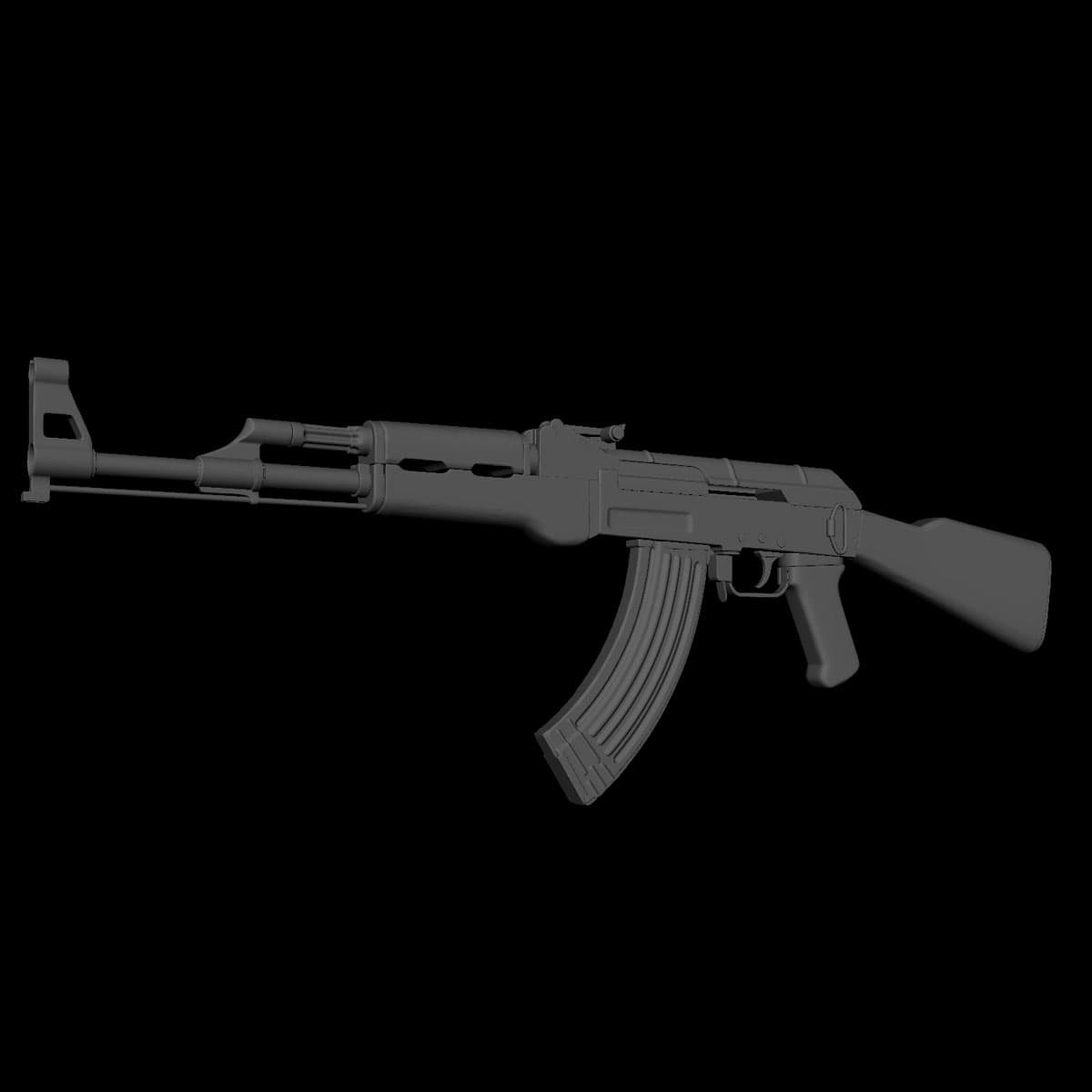 3D ak47 3d decimation 3D Model