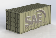 20ft High Cube shipping container 3D Model