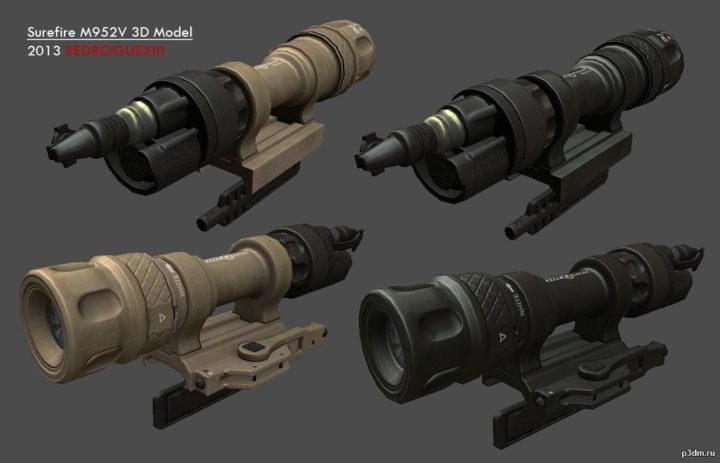 Surefire M952V Weapon Light 3D Model