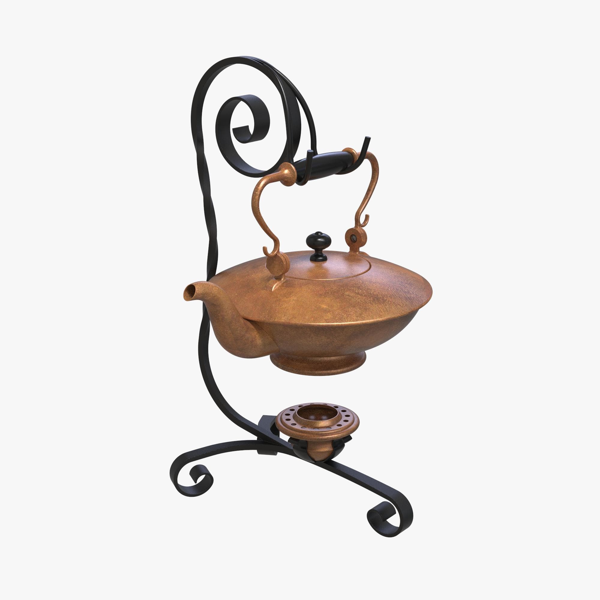 Copper Hanging Tea Kettle 3D Model