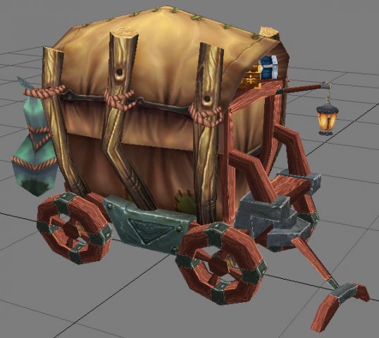 Game Model Arena – Carriage Dwarf 01 3D Model