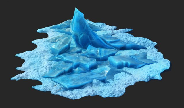 Game Model – snow – ice heap 01 3D Model