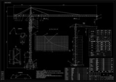 QTZ40 tower crane drawing Free 3D Model