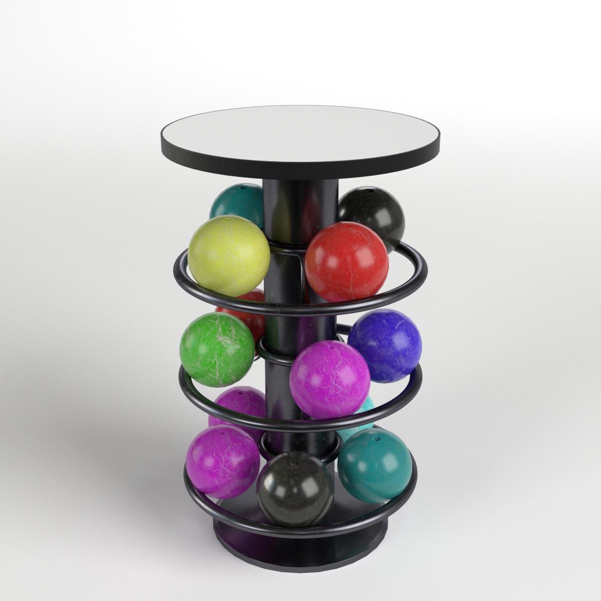 Bowling Table Rack 1 3D Model