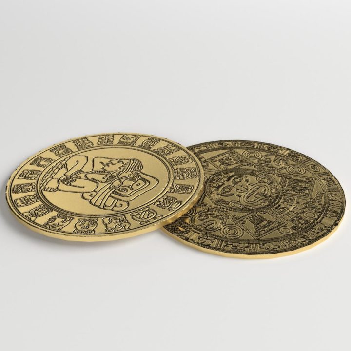 Pre Columbian Gold Coins 3D model 3D Model