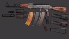 AK 74M KIT PBR textures model VR – AR – low-poly 3D Model