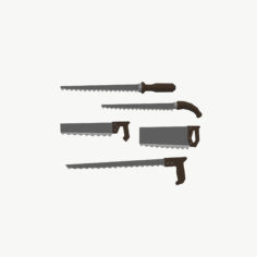 LowPoly Saws Pack 3D Model