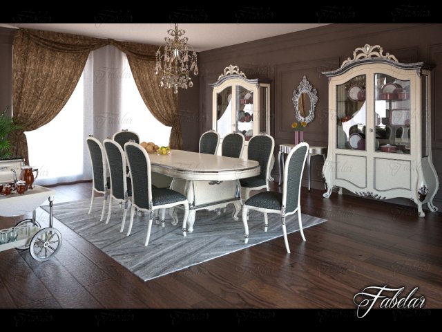 Dining room 01 3D Model