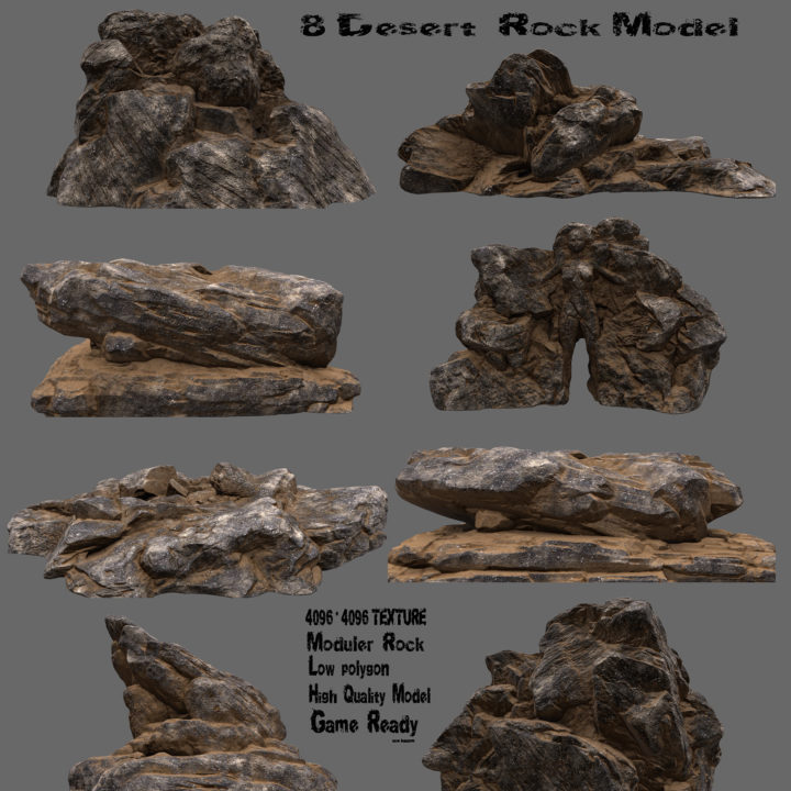 3D rock model 3D Model