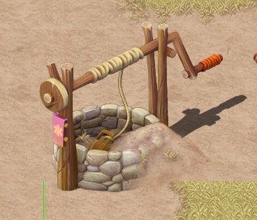 Cartoon version – desert dry well 3D Model