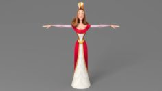 Cartoon woman 4 3D Model