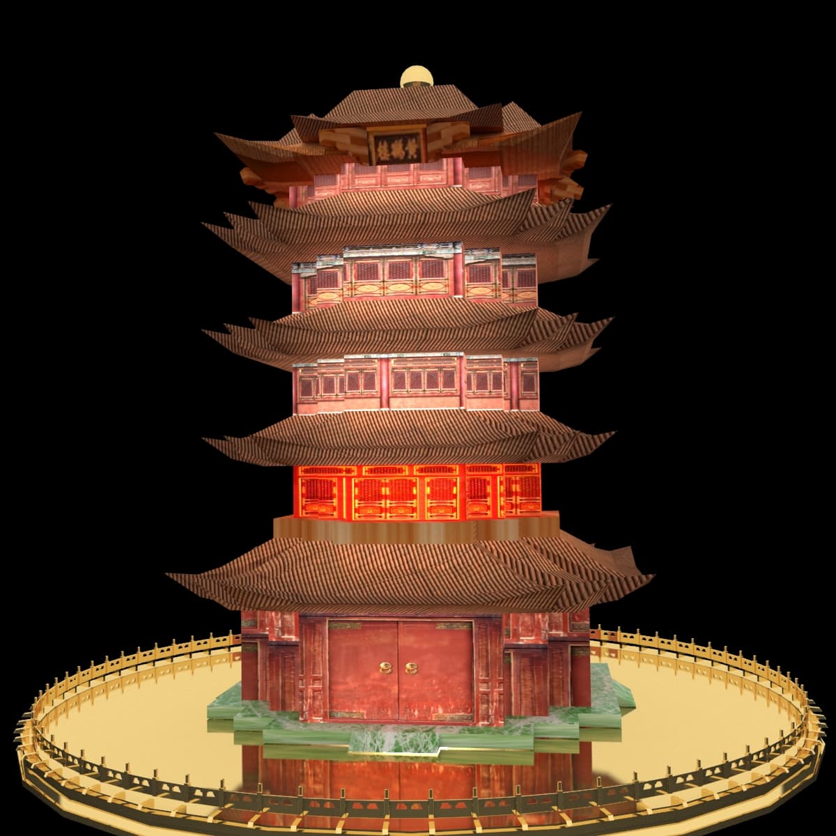 Chinese tower 3D Model