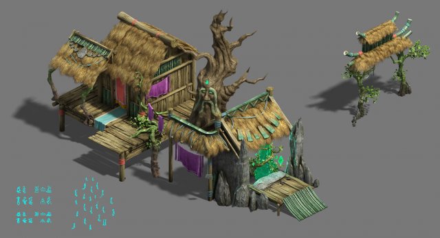 Wizard Forest – Tree House 3D Model