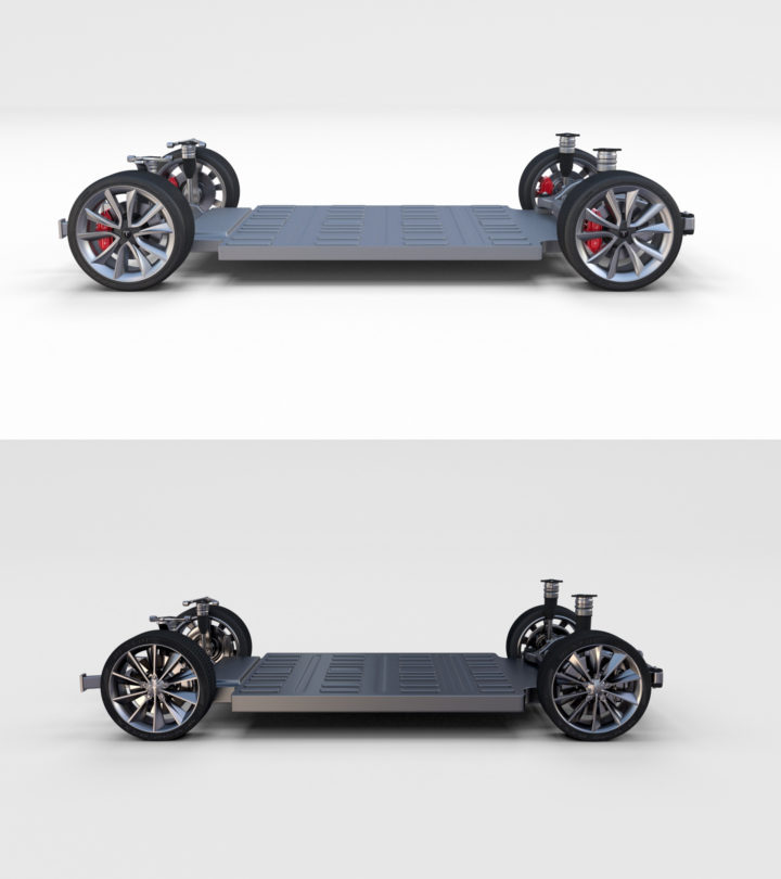 Tesla Model 3 and Model S Chassis Pack 3D Model