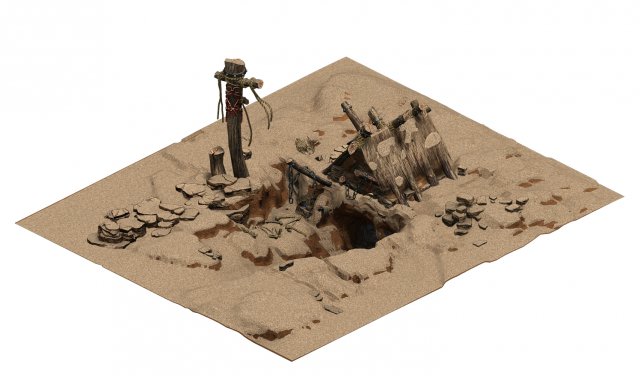 Desert – Monster Lair 001 3D Model