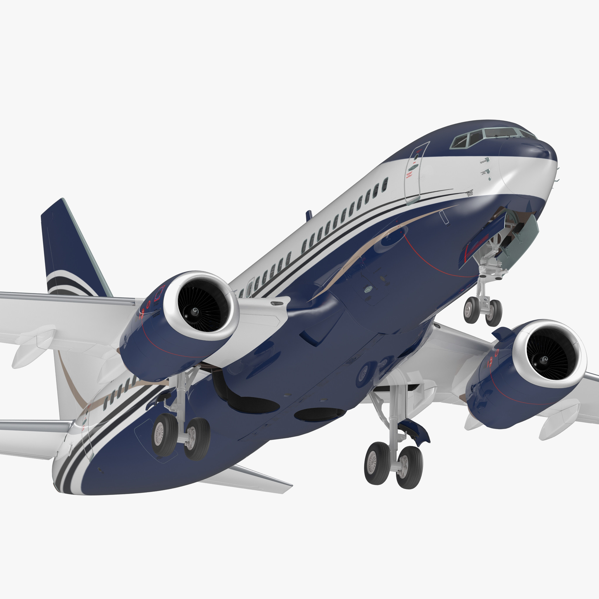 Boeing 737-700 Generic Rigged 3D Model