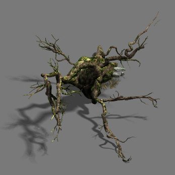 Fell to the ground to rotten trees 3D Model