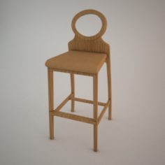 Bar stool BST-1202 3d model FAMEG