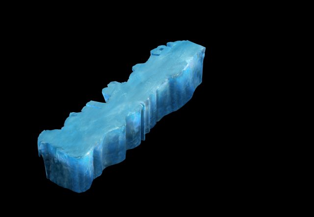 Game Model – snow – cliff 004 01 3D Model