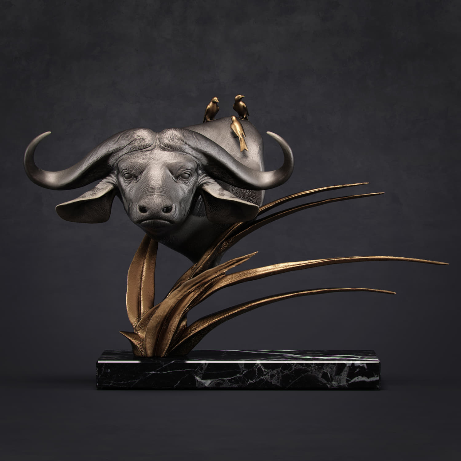 3D buffalo sculpture 3D Model
