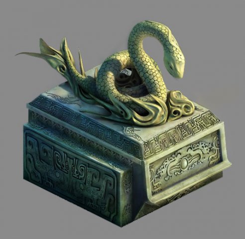 Decorative stone – snake 3D Model