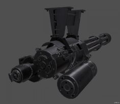 Minigun For Heli 3D Model