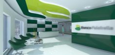 Bank Office Indoor scene 3D Model