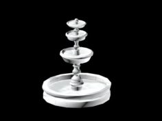 White Marble Fountain 3D Model