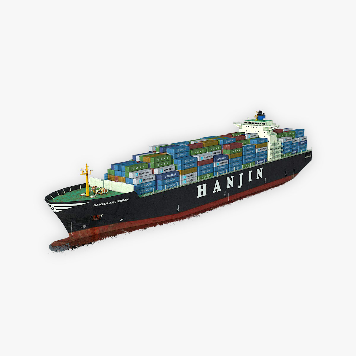 Cargo Ship Hanjin 3D Model