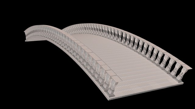 Stone bridge Free 3D Model