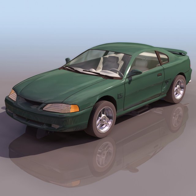 3D Model of Ford Must Car 3D Model