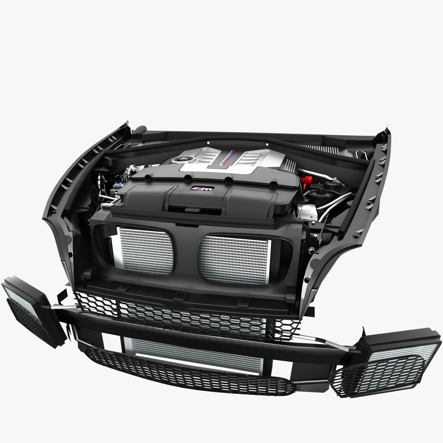 X5M(E70) & X6M(E71) V8 Engine 2010-2014 3D Model