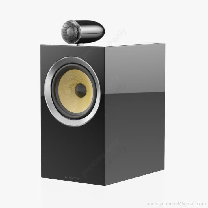 Bowers & Wilkins CM6 S2 Gloss Black 3D 3D Model