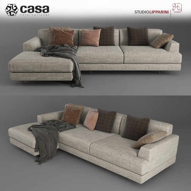 Casa Intl Cordovado Corner Sofa 3D Model