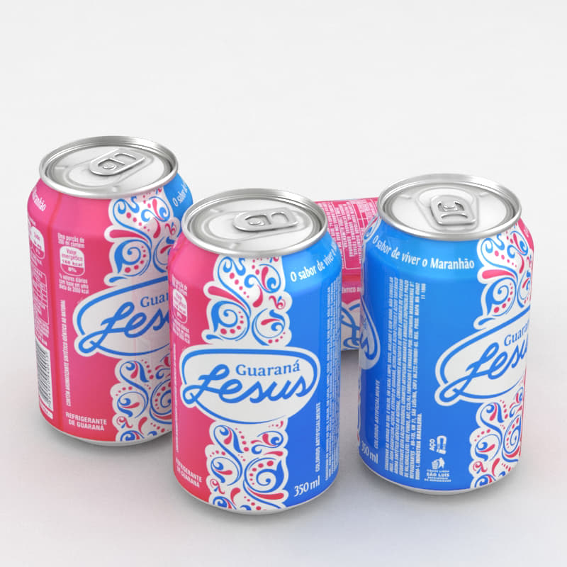 Beverage Can Guarana Jesus 330ml 3D Model