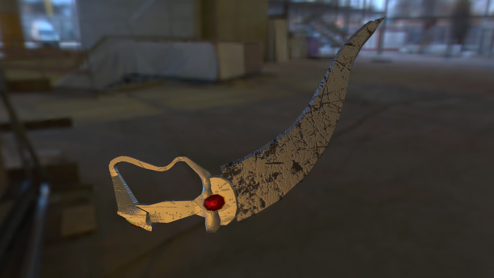 Curved Dagger 3D Model