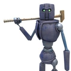 SciFi Robot 10 – Factory Worker Robot 3D Model