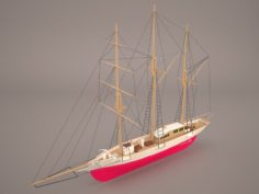 Sailing Frigate 3D Model