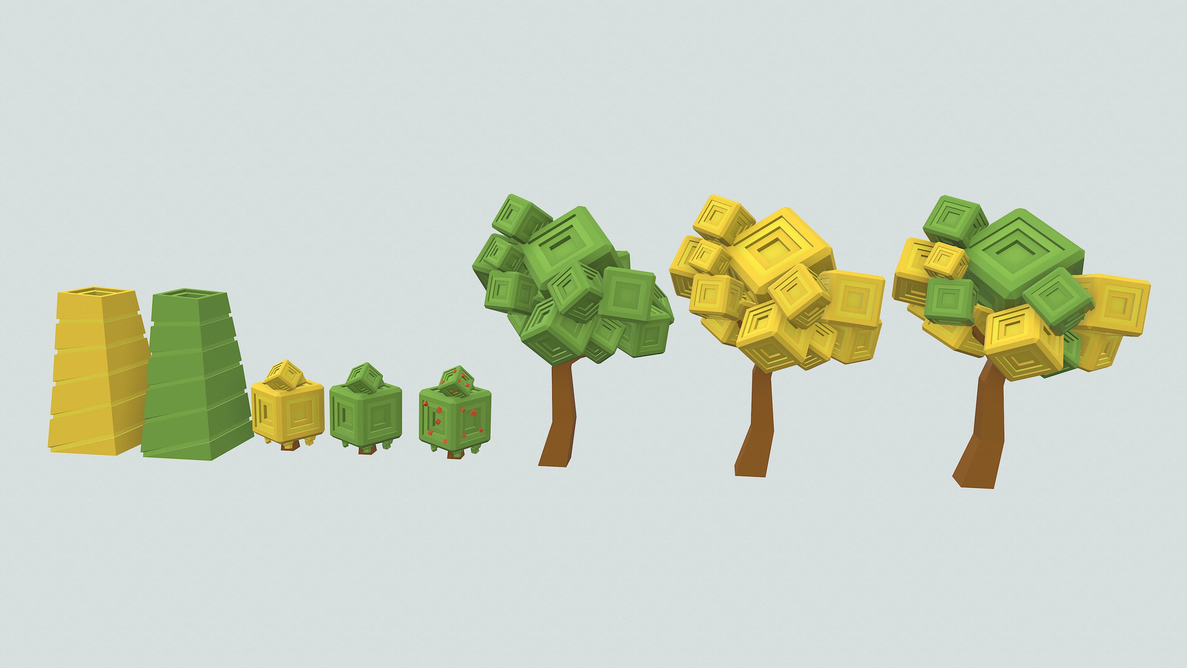 Blocky_plants 3D Model