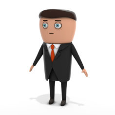 Cartoon Businessman 3D Model