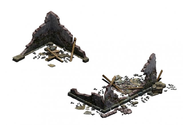 Building – ruins 004 3D Model