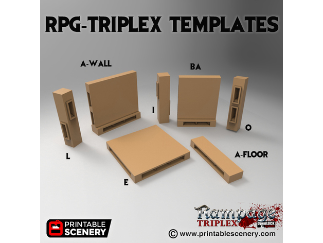 OpenLOCK Triplex Templates 3D Print Model