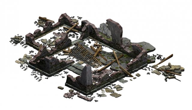 Building – ruins 003 3D Model